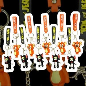10 Tom and Jerry Keychain Set